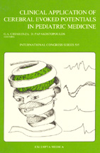 Copertina del libro Clinical application of cerebral evoked potentials in pediatrica medicine